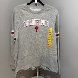 Philadelphia Phillies MLB Campus Lifestyle Pullover Sweatshirt Gray – Medium NWT